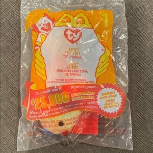 2000 McDonald’s TY Beanie Baby Happy Meal Toy - Lips the Fish   kids toys babies